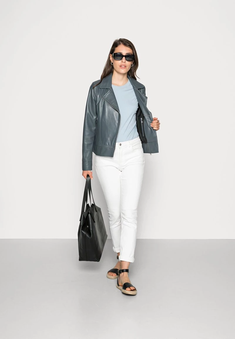 Oakwood Damen MARJORY Lederjacke Petrol 2 Oakwood Damen MARJORY Lederjacke Petrol – Bild 2