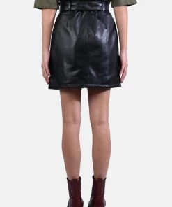 Oakwood INSTAX Lederrock Black Damen -Oakwood Soldes Boutique ad28c4d02a3947dd8f1e9e413d902be1