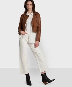 Oakwood Damen ALIZEE Lederjacke Cognac -Oakwood Soldes Boutique ae64d5cc521b44159e35a4797c04e4d5