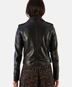 Oakwood Damen POWER Lederjacke Blue -Oakwood Soldes Boutique af3ea74b63ad41f19bbfec7afec2c49f