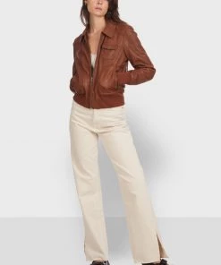 Oakwood GIRL Lederjacke Whisky Damen 9 Oakwood GIRL Lederjacke Whisky Damen -Oakwood Soldes Boutique b36f2575fbb945fba18acacfc40d3ba6