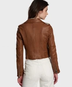 Oakwood Damen ALIZEE Lederjacke Cognac -Oakwood Soldes Boutique b649f185e3984c0fb83e4395397ec5af