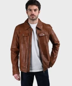 Oakwood Lederjacke Brown Herren