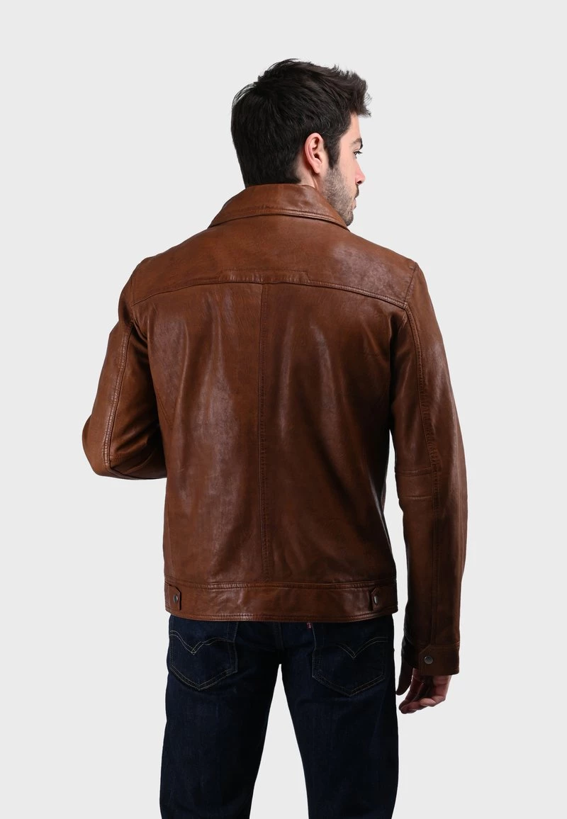 Oakwood Lederjacke Brown Herren 5 Oakwood Lederjacke Brown Herren – Bild 5
