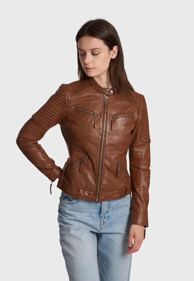 Oakwood HILLS Lederjacke Cognac Color Damen 4 Oakwood HILLS Lederjacke Cognac Color Damen – Bild 4