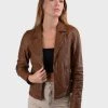 Oakwood Damen FRANNY Lederjacke Brown
