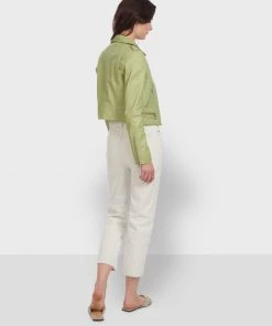 Oakwood Damen YOKO Lederjacke Green -Oakwood Soldes Boutique b967b29493b3447e94786e7ba471d17d