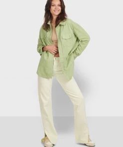 Oakwood ZEN Hemdbluse Light Green Damen -Oakwood Soldes Boutique b99fb9fa7af14be78e846bfabc864992