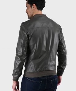 Oakwood Herren MORNING Lederjacke Dark Grey -Oakwood Soldes Boutique ba018012c6ee4a87bc4d346148c9967e