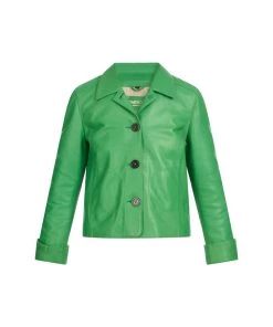 Oakwood Damen ROSALIE Lederjacke Green -Oakwood Soldes Boutique bbfc834976da406eae2ed1c7cb95367f