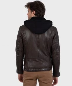 Oakwood Herren DRINK Lederjacke Dark Brown -Oakwood Soldes Boutique be598298bc7245938987e1afb37f2147