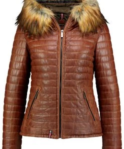 Oakwood Damen FURY Lederjacke Cognac -Oakwood Soldes Boutique bef0eed66b8d42ae977ba85fae93d12f