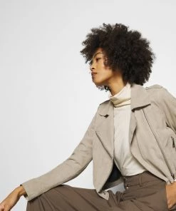 Oakwood ZULINA Lederjacke Stone Damen -Oakwood Soldes Boutique bf11ea8c2dfb43479c9f5b51605238a1