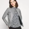 Oakwood Damen PRESTIGE Lederjacke Light Grey