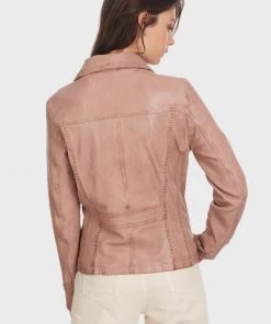 Oakwood CALIFORNIA Lederjacke Pink Damen -Oakwood Soldes Boutique bfd135c8514245a2b36cdf22fbf808d4