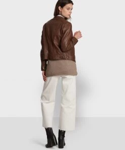 Oakwood KARINE Lederjacke Light Brown Damen -Oakwood Soldes Boutique c125213b0d784abeafc06c59e8ebe708