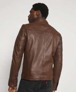 Oakwood AGENT Lederjacke Tobacco Herren -Oakwood Soldes Boutique c163b5d238c046849db3ef758674f736