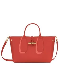 Longchamp Damen ROSEAU SHADOW Handtasche Rouge -Oakwood Soldes Boutique c228a406bebf4c878681af1d7c5e1416