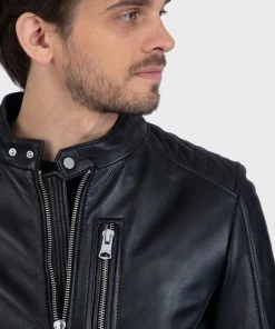Oakwood HEAVEN Lederjacke Black Herren -Oakwood Soldes Boutique c40a3686de5c4dbc84d997c9ffd406ba