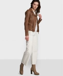 Oakwood Damen CAMERA Lederjacke Camel -Oakwood Soldes Boutique c735c249ac4644ac8f5c41b84fabdc4e