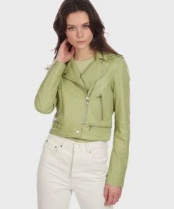Oakwood Damen YOKO Lederjacke Green