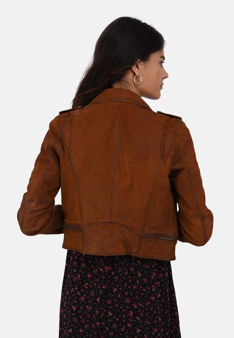 Oakwood Damen YOKO Lederjacke Brown 3 Oakwood Damen YOKO Lederjacke Brown – Bild 3