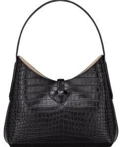 Longchamp ROSEAU Handtasche Schwarz Damen -Oakwood Soldes Boutique c84dc06c0e8e4134bd3a9c4999f28251