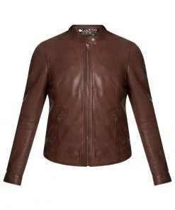 Oakwood KARINE Lederjacke Light Brown Damen -Oakwood Soldes Boutique c9dd58c428ba4386a0cdb6fc1e07c9ec