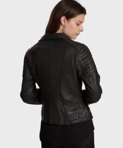 Oakwood Damen SALOME Lederjacke Black -Oakwood Soldes Boutique ca28f5b778b54abfbf40f6694b5d8bff