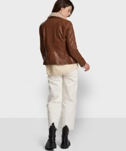 Oakwood FLOW Lederjacke Brown Damen 9 Oakwood FLOW Lederjacke Brown Damen -Oakwood Soldes Boutique ca8d88842885467a8e8df5926369a848