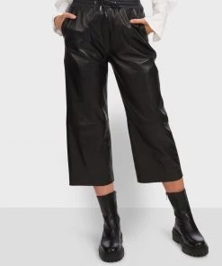 Oakwood Damen Lederhose Black