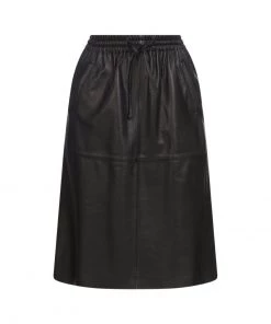 Oakwood Damen BAMBA Lederrock Black -Oakwood Soldes Boutique cad5a684f5e54a69a726217ce68cf759