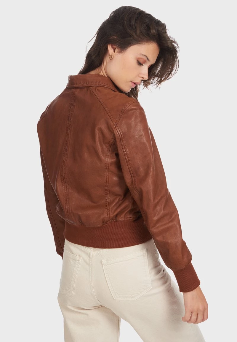 Oakwood GIRL Lederjacke Whisky Damen 3 Oakwood GIRL Lederjacke Whisky Damen – Bild 3