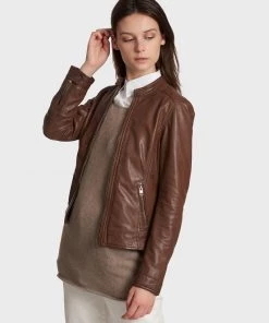 Oakwood KARINE Lederjacke Light Brown Damen -Oakwood Soldes Boutique cb88c5225dd84fdcb79c2e9b0badff7e