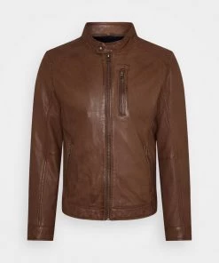 Oakwood AGENT Lederjacke Tobacco Herren -Oakwood Soldes Boutique cd68bd6350bb4d0385735235c969d3e5