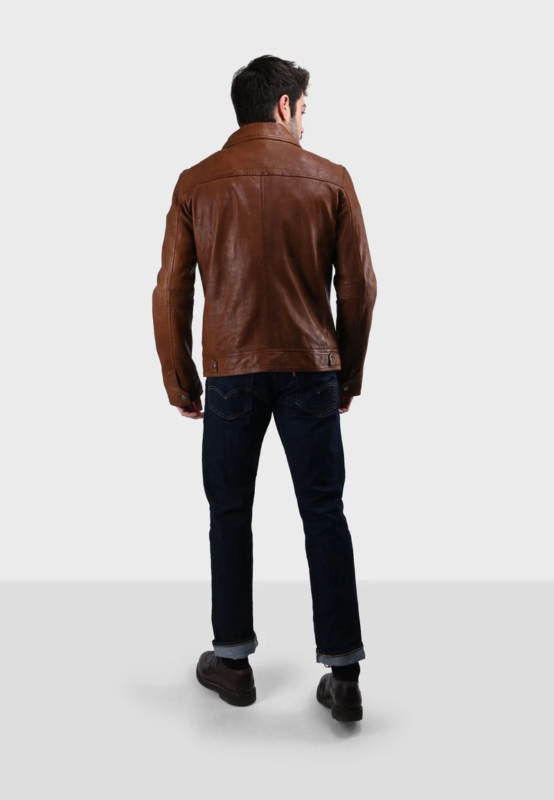 Oakwood Lederjacke Brown Herren 3 Oakwood Lederjacke Brown Herren – Bild 3