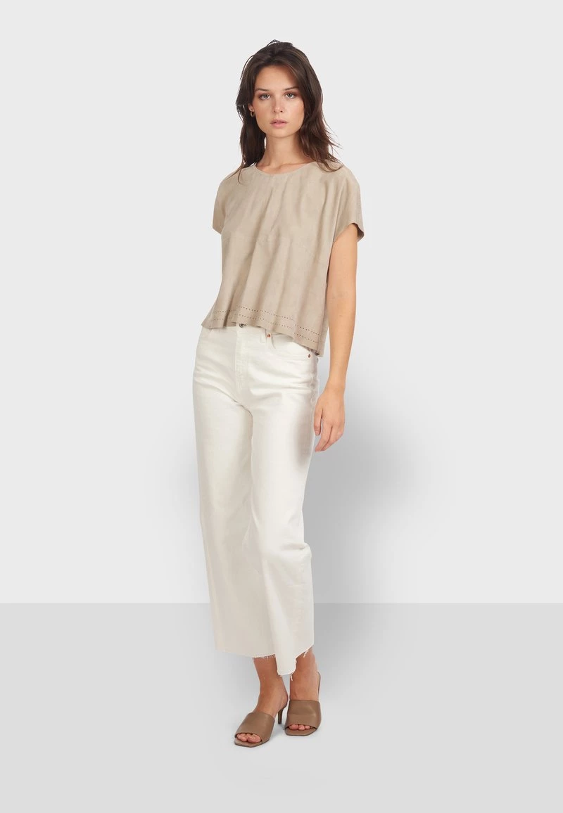 Oakwood CANCUN T Shirt Basic Light Sand Damen 5 Oakwood CANCUN T Shirt Basic Light Sand Damen – Bild 5