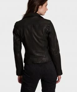 Oakwood CLIPS Lederjacke Black Damen -Oakwood Soldes Boutique d372a35134434e6ca2256dafc6569092
