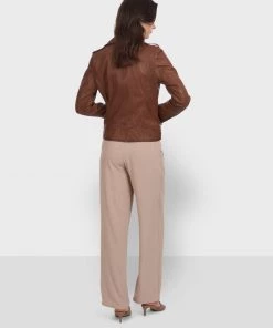 Oakwood Damen LISA Lederjacke Cognac Color -Oakwood Soldes Boutique d4f61c9ccea94ceeb0feff8fd688f5f5