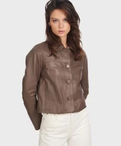 Oakwood Damen GRACE Lederjacke Brown
