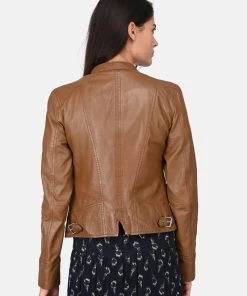 Oakwood EACH Lederjacke Cognac Color Damen -Oakwood Soldes Boutique d61d738d9c5c4973bc81f099dd7791e2