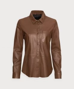 Oakwood VALENTINA Hemdbluse Tan Damen -Oakwood Soldes Boutique d6a1335b6920469bb7415e05220763aa