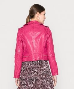 Oakwood KYOTO Lederjacke Fushia Damen -Oakwood Soldes Boutique d842f7a1bbc446bdbce227c00f6baab3
