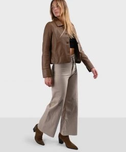 Oakwood ROSALIE Lederjacke Brown Damen -Oakwood Soldes Boutique d89d3076e4a643e8bccaa6821fb37d71