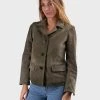 Oakwood Damen ENZA Lederjacke Brown