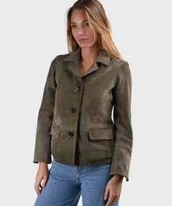 Oakwood Damen ENZA Lederjacke Brown