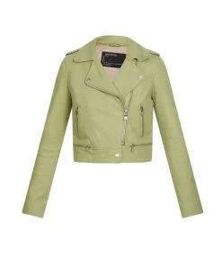 Oakwood Damen YOKO Lederjacke Green -Oakwood Soldes Boutique d96e62d055f34e03b8a5462a40174402