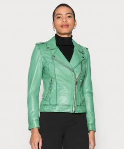 Oakwood LISA Lederjacke Green Damen