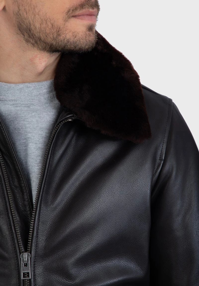 Oakwood DADDY Lederjacke Dark Brown Herren 6 Oakwood DADDY Lederjacke Dark Brown Herren – Bild 6