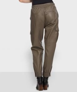Oakwood Damen Lederhose Khaki -Oakwood Soldes Boutique de4cebecaf7b47c9bc2fc9bd7d46e2c6